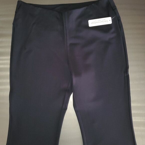 Soft Surroundings Perfect Ponte Bootcut Pull on Pants Black 1X NWT - Picture 2 of 11